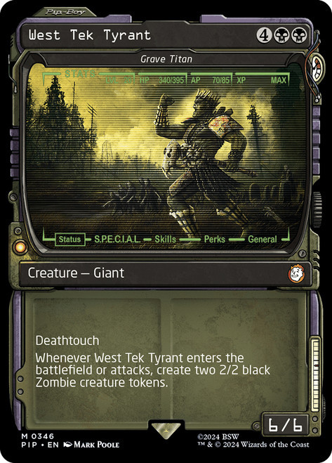 Grave Titan (West Tek Tyrant) (Showcase)\nFallout Commander - Variants\nSingle\nMagic The Gathering
