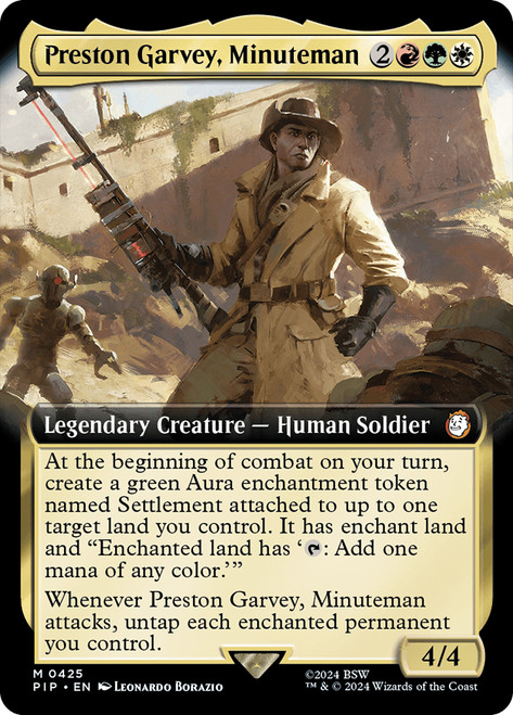 Preston Garvey, Minuteman (Extended Art)\nFallout Commander - Variants\nSingle\nMagic The Gathering