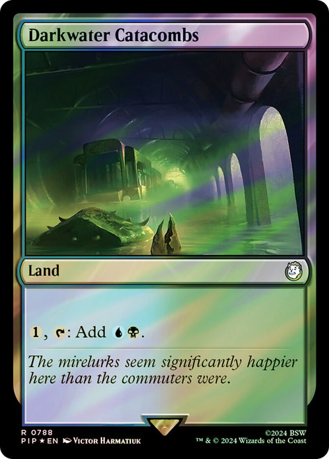 Darkwater Catacombs (Surge Foil)\nFallout Commander - Alternate Foil\nSingle\nMagic The Gathering