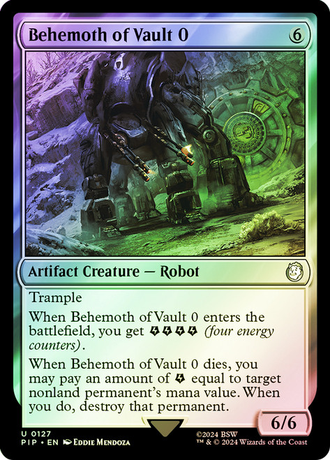 Behemoth of Vault 0\nFallout Commander\nSingle\nMagic The Gathering