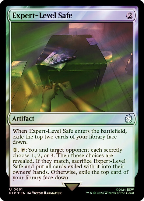 Expert-Level Safe (Surge Foil)\nFallout Commander - Alternate Foil\nSingle\nMagic The Gathering