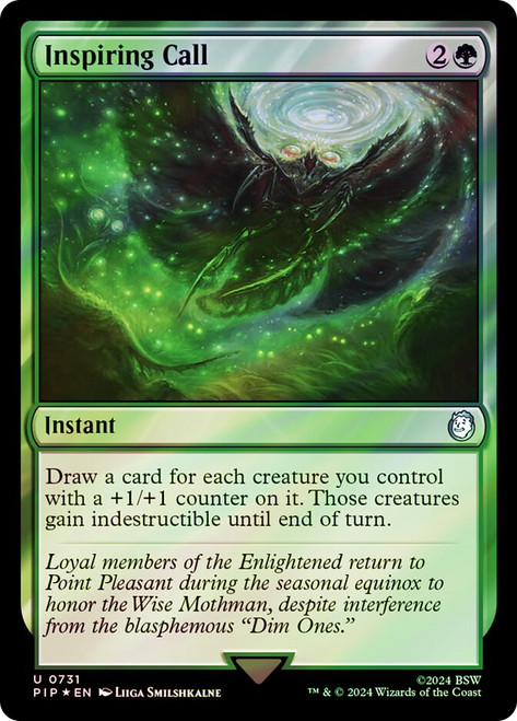 Inspiring Call (Surge Foil)\nFallout Commander - Alternate Foil\nSingle\nMagic The Gathering