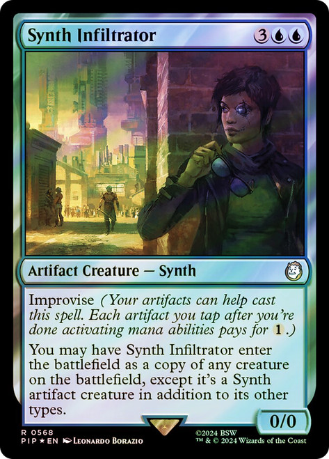 Synth Infiltrator (Surge Foil)\nFallout Commander - Alternate Foil\nSingle\nMagic The Gathering