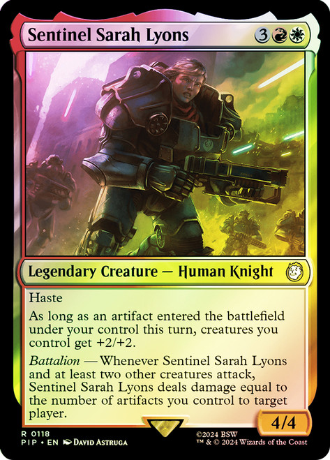 Sentinel Sarah Lyons\nFallout Commander\nSingle\nMagic The Gathering