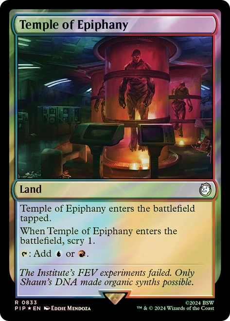 Temple of Epiphany (Surge Foil)\nFallout Commander - Alternate Foil\nSingle\nMagic The Gathering