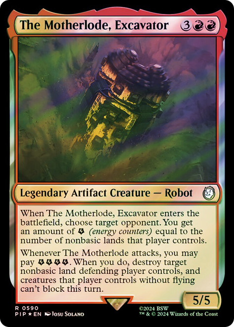 The Motherlode, Excavator (Surge Foil)\nFallout Commander - Alternate Foil\nSingle\nMagic The Gathering