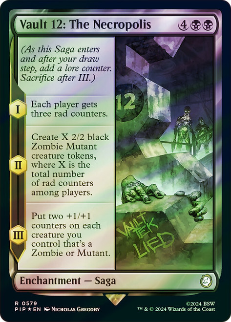 Vault 12: The Necropolis (Surge Foil)\nFallout Commander - Alternate Foil\nSingle\nMagic The Gathering