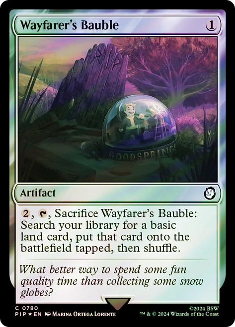 Wayfarer's Bauble (Surge Foil)\nFallout Commander - Alternate Foil\nSingle\nMagic The Gathering