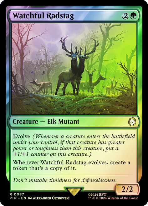 Watchful Radstag\nFallout Commander\nSingle\nMagic The Gathering