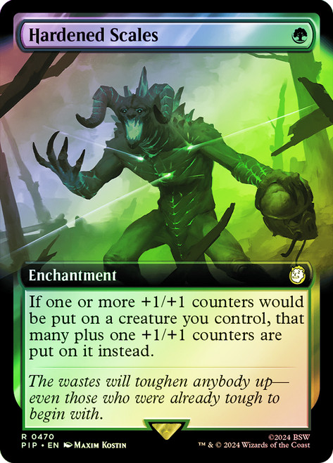 Hardened Scales (Extended Art)\nFallout Commander - Variants\nSingle\nMagic The Gathering