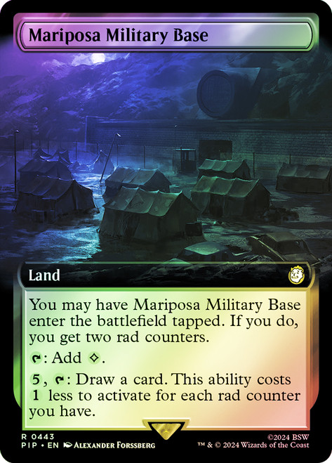 Mariposa Military Base (Extended Art)\nFallout Commander - Variants\nSingle\nMagic The Gathering