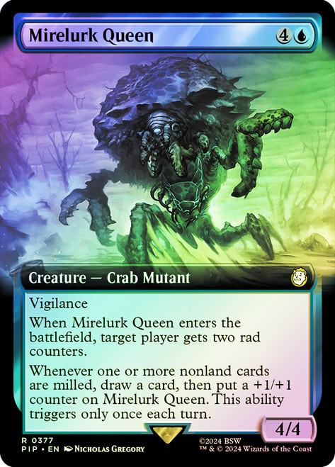 Mirelurk Queen (Extended Art)\nFallout Commander - Variants\nSingle\nMagic The Gathering
