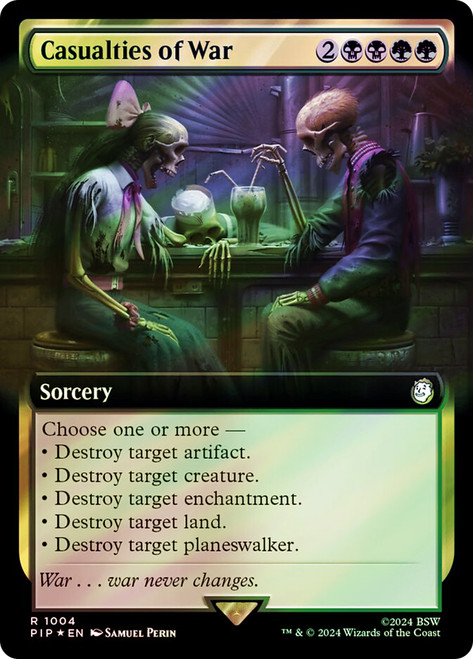 Casualties of War (Extended Art) (Surge Foil)\nFallout Commander - Alternate Foil Variants\nSingle\nMagic The Gathering