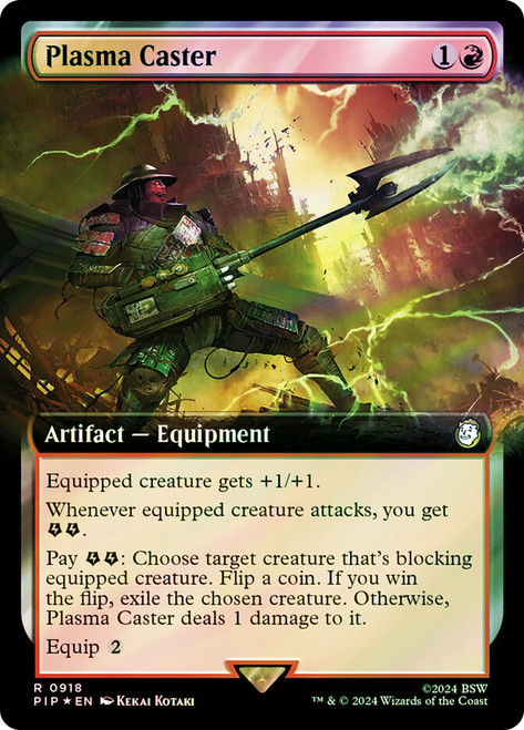 Plasma Caster (Extended Art) (Surge Foil)\nFallout Commander - Alternate Foil Variants\nSingle\nMagic The Gathering