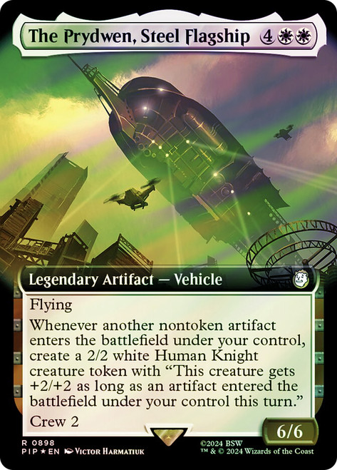 The Prydwen, Steel Flagship (Extended Art) (Surge Foil)\nFallout Commander - Alternate Foil Variants\nSingle\nMagic The Gathering