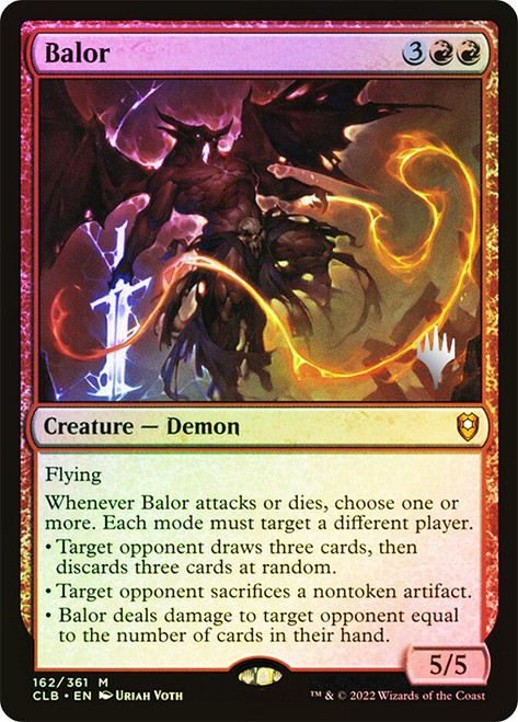Balor (Promo Pack) (Commander Legends: Battle for Baldur's Gate)\nPromo: Planeswalker Stamped\nSingle\nMagic The Gathering