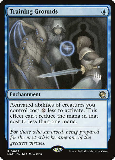 Training Grounds (Promo Pack) (March of the Machine: The Aftermath)\nPromo: Planeswalker Stamped\nSingle\nMagic The Gathering