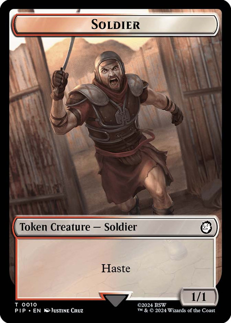 {Soldier Token} (Red/White) // {Warrior Token}\nFallout Commander\nSingle\nMagic The Gathering