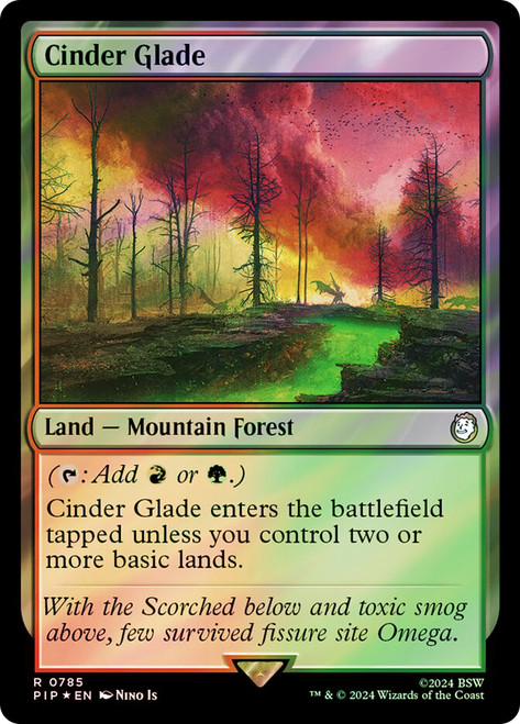 Cinder Glade (Surge Foil)\nFallout Commander - Alternate Foil\nSingle\nMagic The Gathering