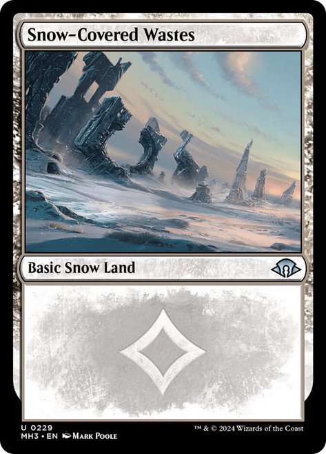 Snow-Covered Wastes (#229)\nModern Horizons 3\nSingle\nMagic The Gathering