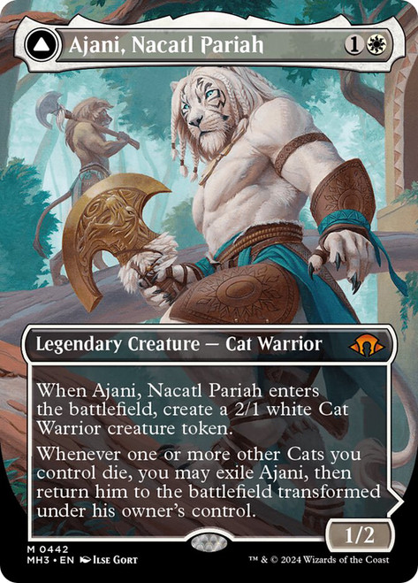 Ajani, Nacatl Pariah // Ajani, Nacatl Avenger | Modern Horizons 3