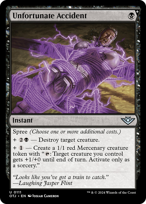 Unfortunate Accident\nOutlaws of Thunder Junction\nSingle\nMagic The Gathering