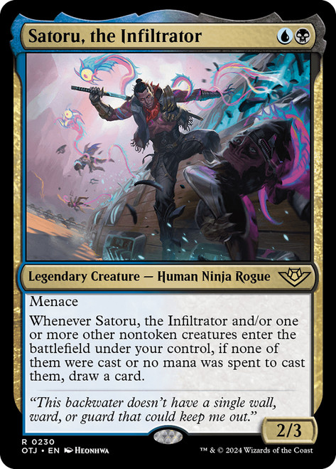 Satoru, the Infiltrator\nOutlaws of Thunder Junction\nSingle\nMagic The Gathering