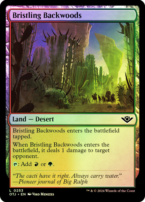 Bristling Backwoods\nOutlaws of Thunder Junction\nSingle\nMagic The Gathering