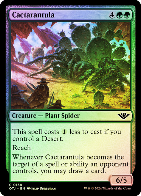 Cactarantula\nOutlaws of Thunder Junction\nSingle\nMagic The Gathering