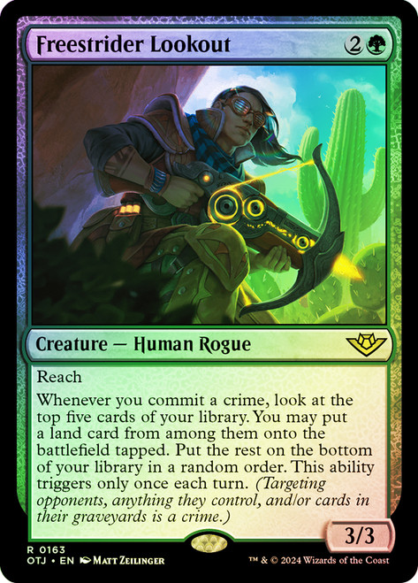 Freestrider Lookout\nOutlaws of Thunder Junction\nSingle\nMagic The Gathering