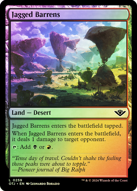 Jagged Barrens\nOutlaws of Thunder Junction\nSingle\nMagic The Gathering