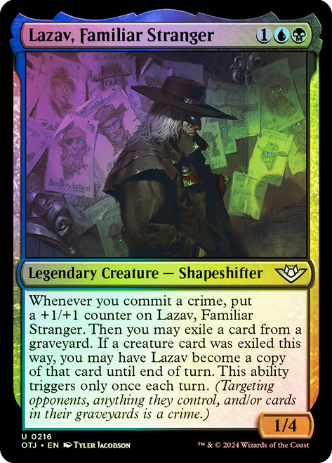 Lazav, Familiar Stranger\nOutlaws of Thunder Junction\nSingle\nMagic The Gathering
