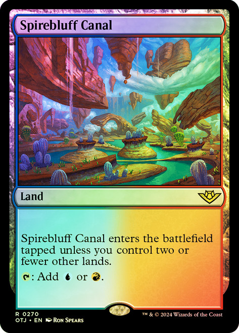 Spirebluff Canal\nOutlaws of Thunder Junction\nSingle\nMagic The Gathering