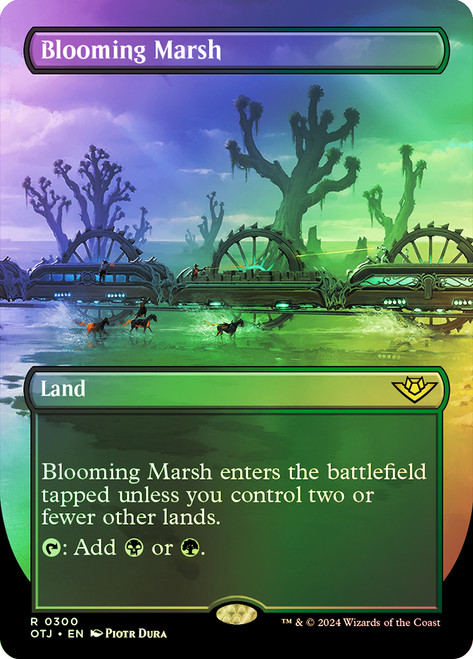 Blooming Marsh (Borderless)\nOutlaws of Thunder Junction - Variants\nSingle\nMagic The Gathering
