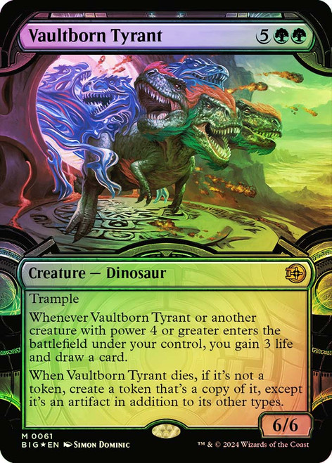 Vaultborn Tyrant (Showcase) (Raised Foil)\nThe Big Score - Alternate Foil\nSingle\nMagic The Gathering