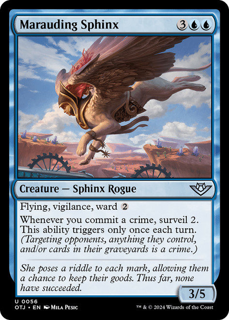 Marauding Sphinx\nOutlaws of Thunder Junction\nSingle\nMagic The Gathering