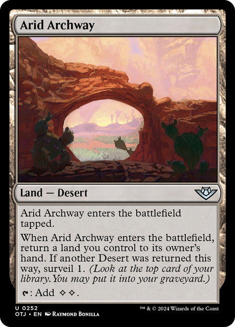 Arid Archway\nOutlaws of Thunder Junction\nSingle\nMagic The Gathering