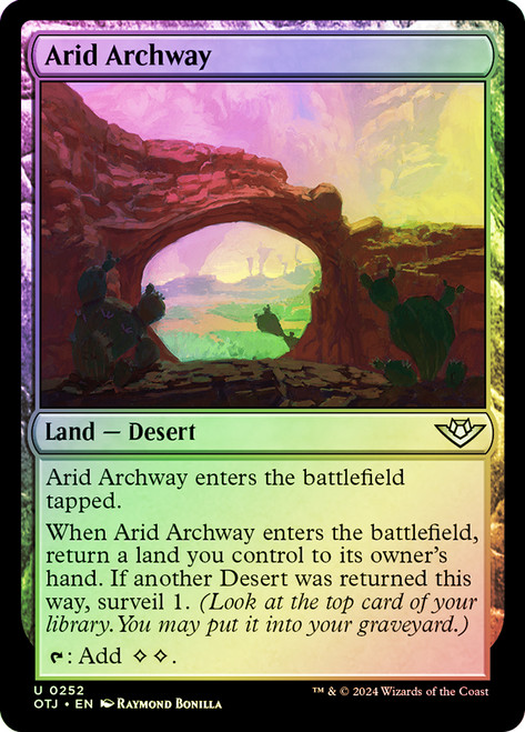 Arid Archway\nOutlaws of Thunder Junction\nSingle\nMagic The Gathering