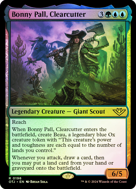 Bonny Pall, Clearcutter\nOutlaws of Thunder Junction\nSingle\nMagic The Gathering
