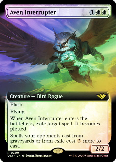 Aven Interrupter (Extended Art)\nOutlaws of Thunder Junction - Variants\nSingle\nMagic The Gathering