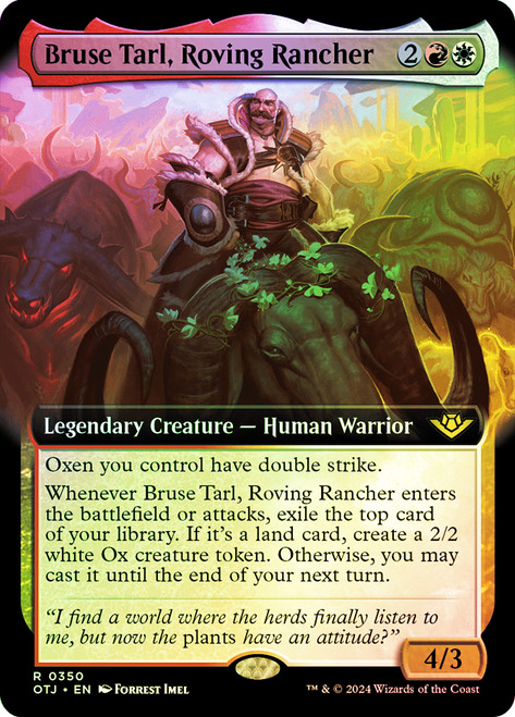 Bruse Tarl, Roving Rancher (Extended Art)\nOutlaws of Thunder Junction - Variants\nSingle\nMagic The Gathering