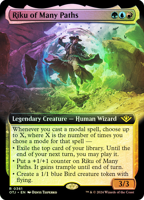 Riku of Many Paths (Extended Art)\nOutlaws of Thunder Junction - Variants\nSingle\nMagic The Gathering