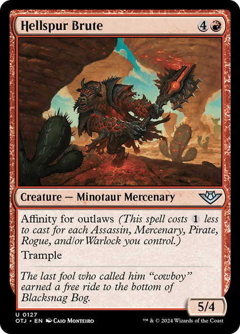 Hellspur Brute\nOutlaws of Thunder Junction\nSingle\nMagic The Gathering