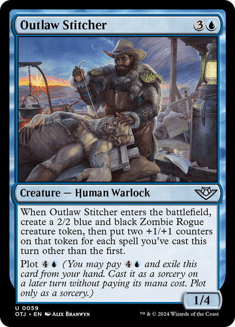 Outlaw Stitcher\nOutlaws of Thunder Junction\nSingle\nMagic The Gathering