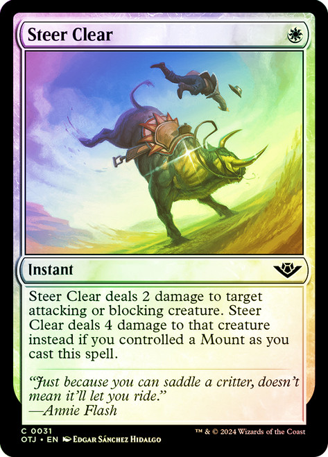 Steer Clear\nOutlaws of Thunder Junction\nSingle\nMagic The Gathering