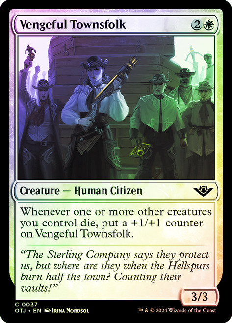 Vengeful Townsfolk\nOutlaws of Thunder Junction\nSingle\nMagic The Gathering