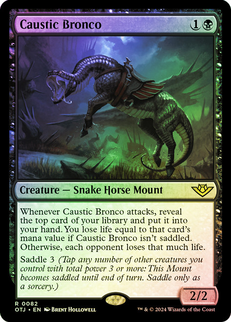 Caustic Bronco\nOutlaws of Thunder Junction\nSingle\nMagic The Gathering