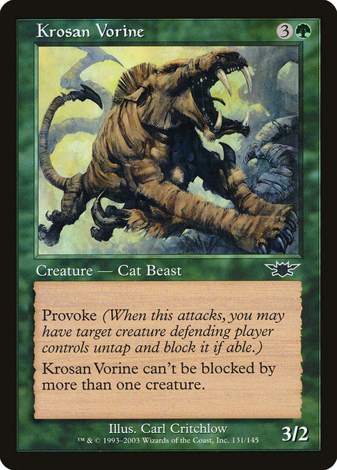 Foil】クローサの雲掻き獣/Krosan Cloudscraper[LGN] Foil