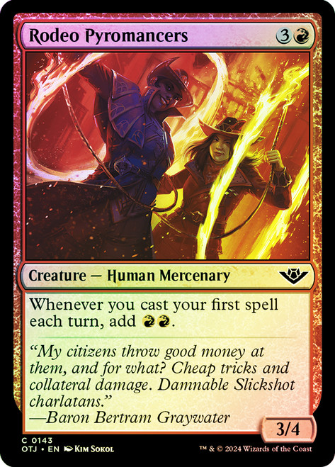 Rodeo Pyromancers\nOutlaws of Thunder Junction\nSingle\nMagic The Gathering