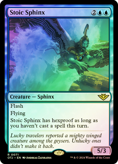 Stoic Sphinx\nOutlaws of Thunder Junction\nSingle\nMagic The Gathering